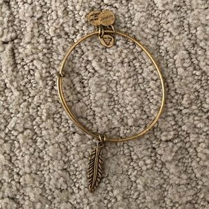 Alex and Ani gold feather bracelet
